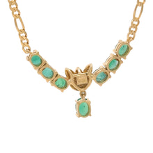 Load image into Gallery viewer, 18ct Yellow Gold Emerald &amp; Diamond Pendant Necklace 1.40ct 7.4g