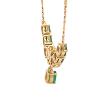 Load image into Gallery viewer, 18ct Yellow Gold Emerald &amp; Diamond Pendant Necklace 1.40ct 7.4g