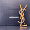 Yves Saint Laurent Gold-Plated Cassandre YSL Brooch 18.69g