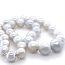 Load image into Gallery viewer, 18ct White Gold Graduated South Sea Cultured Pearl Necklace 113.45g