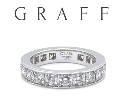 Graff 18ct White Gold Diamond Eternity Ring 1.80ct 5.53g