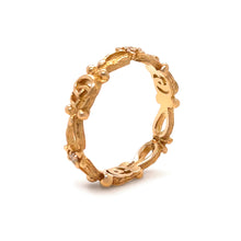 Load image into Gallery viewer, Gucci 18ct Yellow Gold Flora Diamond Ring 0.06ct 2.89g