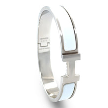 Load image into Gallery viewer, Hermès Clic H Bracelet Palladium-Plated White