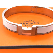 Load image into Gallery viewer, Hermès Clic H Bracelet Palladium-Plated White