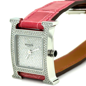 Hermès Heure H Diamond Watch Small Model 25mm