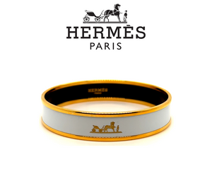 Hermes Uni Bangle White