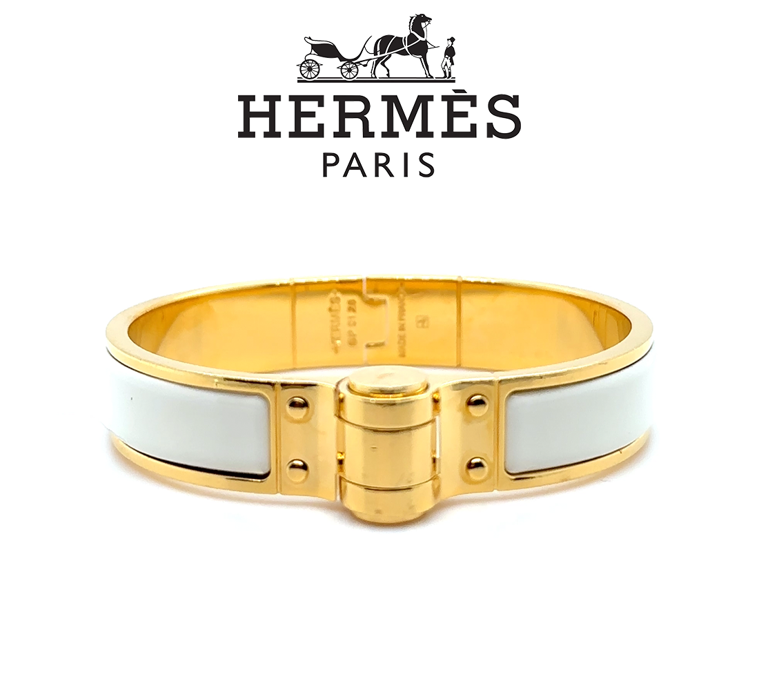 Hermes Yellow Gold Hinged Bracelet -100% Best Price Paid