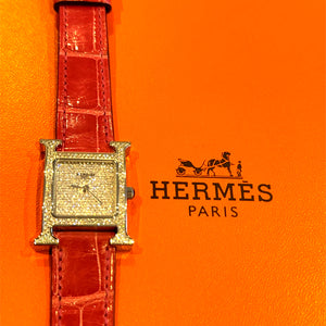 Hermès Heure H Diamond Watch Small Model 25mm
