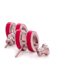 Hermès Mini Pop Pink H Palladium-Plated Earrings 5.52g