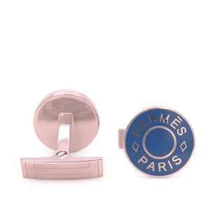 Hermès Licol 2 Bleu Sapphire Cufflinks 9.78g