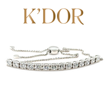 Load image into Gallery viewer, House of K Dor 18ct Gold Diamond Tennis Tassel Bracelet – 1.32ct
