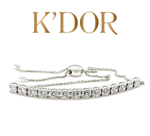 House of K Dor 18ct Gold Diamond Tennis Tassel Bracelet – 1.32ct