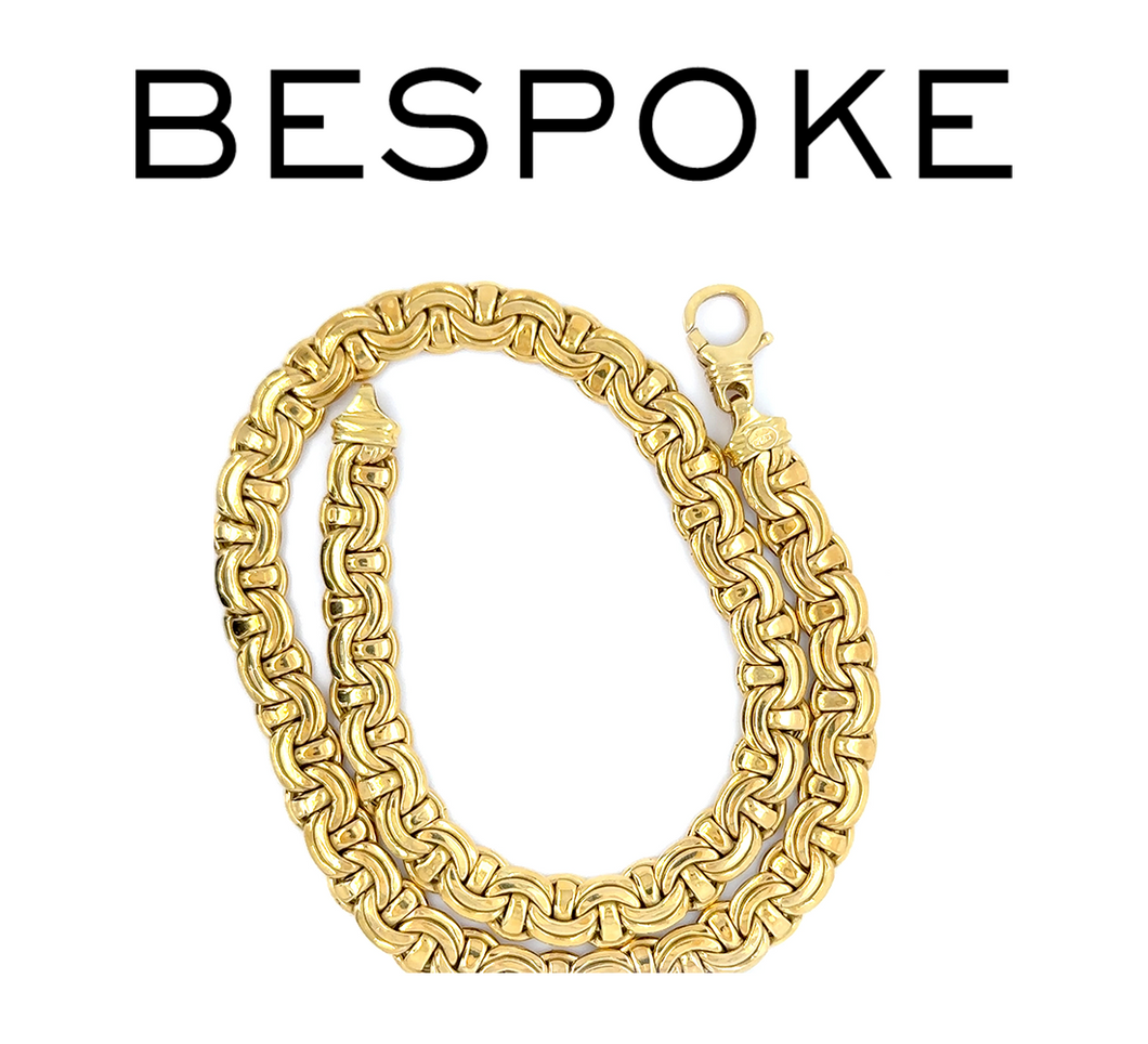 Bespoke Italian 18ct Yellow Gold Necklace 38.3g