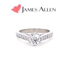 Load image into Gallery viewer, James Allen Platinum Diamond Engagement Ring 1.09ct 6.46g