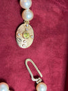 18ct Yellow Gold Cultured Pearl & Sapphire Necklace 1ct 82.6g