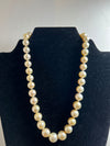 18ct Yellow Gold Cultured Pearl & Sapphire Necklace 1ct 82.6g