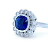 14ct White Gold Ceylon Sapphire & Diamond Ring 8.15ct