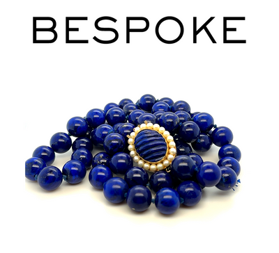 Bespoke Lapis-Lazuli Bead Knotted Necklace