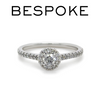 14ct White Gold Diamond Bridal Halo Ring 0.73ct