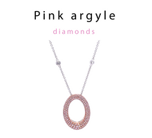 Load image into Gallery viewer, Pink argyle diamonds 18ct Rose &amp; White Gold Diamond O Pendant 1.53ct