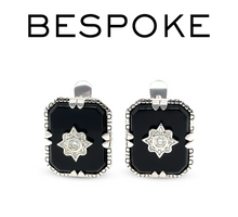 Load image into Gallery viewer, 14ct White Gold Onyx &amp; Diamond Earrings 7.66ct 6.9g