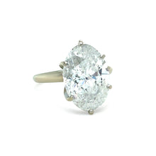 Load image into Gallery viewer, 14ct White Gold Oval Brilliant Cut Diamond Solitaire Ring 6.37ct 4.4g