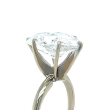 Load image into Gallery viewer, 14ct White Gold Oval Brilliant Cut Diamond Solitaire Ring 6.37ct 4.4g
