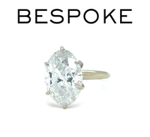 Load image into Gallery viewer, 14ct White Gold Oval Brilliant Cut Diamond Solitaire Ring 6.37ct 4.4g