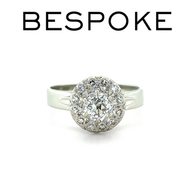 18ct White Gold Palladium & Platinum Diamond Ring 0.87ct 5.5g