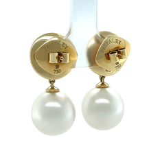 Load image into Gallery viewer, Paspaley 18ct Yellow Gold Muse Pearl, Rose Quartz &amp; Diamond Earrings 0.64ct 15.27g