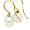 Paspaley 18ct Yellow Gold Australian South Sea Pearl Shepherd Hook Earrings 5.4g