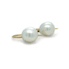 Paspaley 18ct Yellow Gold Keel Edge South Sea Pearl Earrings 10-11mm 6.64g