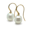 Paspaley 18ct Yellow Gold Keel Edge South Sea Pearl Earrings 10-11mm 6.64g