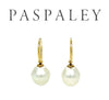 Paspaley 18ct Yellow Gold Australian South Sea Pearl Shepherd Hook Earrings 5.4g