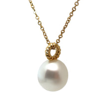 Load image into Gallery viewer, Paspaley South Sea Pearl Dive Rope Pendant with 9ct Yellow Gold Chain 6.32g