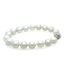 14ct White Gold South Sea Cultured Pearl Knotted Bracelet