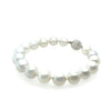 14ct White Gold South Sea Cultured Pearl Knotted Bracelet