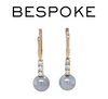 9ct Yellow Gold Tahitian Pearl and Diamond Drop Earrings 0.60ct