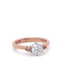 Pink argyle diamond 18ct White & Rose Gold Trilogy Ring 0.79ct