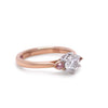Pink argyle diamond 18ct White & Rose Gold Trilogy Ring 0.79ct