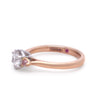 Pink argyle diamond 18ct White & Rose Gold Trilogy Ring 0.79ct