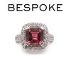 18ct White Gold Dark Pink Tourmaline & Diamond Cluster Ring 5.50ct 14.2g