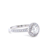 Load image into Gallery viewer, Platinum &amp; 18ct White Gold Diamond Engagement and Wedding Ring Set 1.16ct