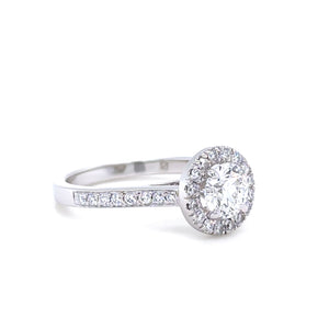 Platinum & 18ct White Gold Diamond Engagement and Wedding Ring Set 1.16ct