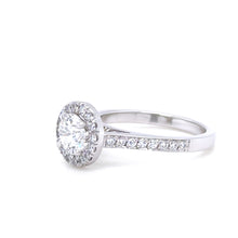 Load image into Gallery viewer, Platinum &amp; 18ct White Gold Diamond Engagement and Wedding Ring Set 1.16ct
