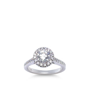 Platinum & 18ct White Gold Diamond Engagement and Wedding Ring Set 1.16ct