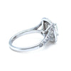 GIA 18ct White Gold Emerald Cut Diamond Halo Ring 2.15ct 5.20g