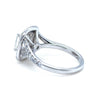 GIA 18ct White Gold Emerald Cut Diamond Halo Ring 2.15ct 5.20g