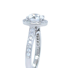 Load image into Gallery viewer, GIA Platinum Round Brilliant Cut Diamond Halo Ring 1.48ct 5.8g