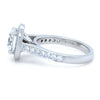 GIA Platinum Round Brilliant Cut Diamond Halo Ring 1.48ct 5.8g